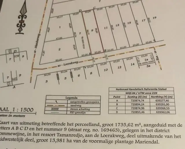 Perceelkaart van Mandoerweg