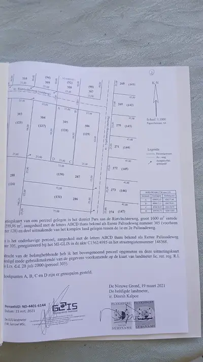 Perceelkaart van Palissadeweg